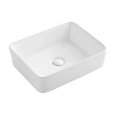 Ovalín rectangular blanco para baño moderno en Lima