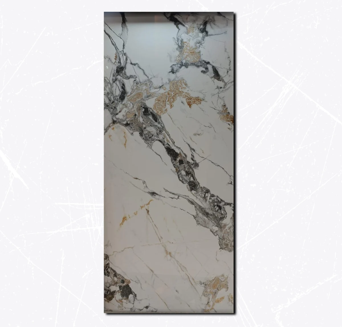 Cerámica 46 x 46 marmoleada blanca para piso de baño